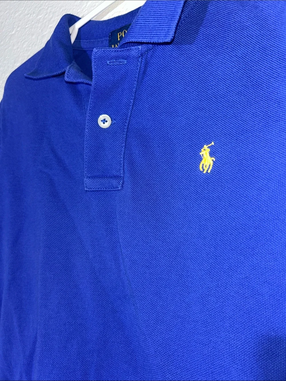 Polo by Ralph Lauren Boys' Royal Blue Short Sleeve Polo with Yellow Pony
